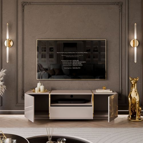 Meuble TV Onyx Cachemire Haute Brillance