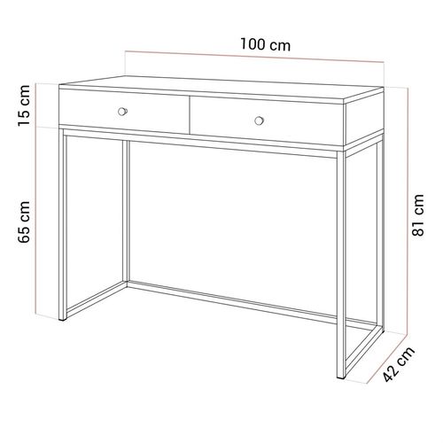 Coiffeuse Blanco Glamour Kaschmir Sur Structure Chromée Avec Miroir LED, Push Open