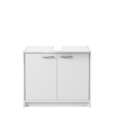 MEUBLE SOUS LAVABO SMASH 2P BLANC vue de face