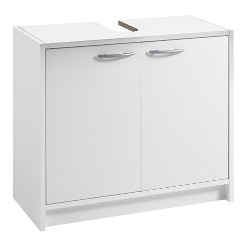 MEUBLE SOUS LAVABO SMASH 2P BLANC vue 3/4