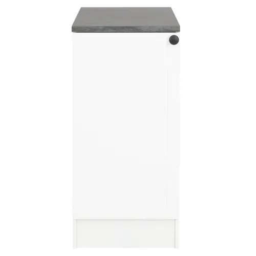 Bas 40 cm 1 porte ELSA blanc vue de face