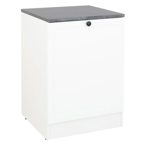 Bas 60 cm 1 porte ELSA blanc vue 3/4
