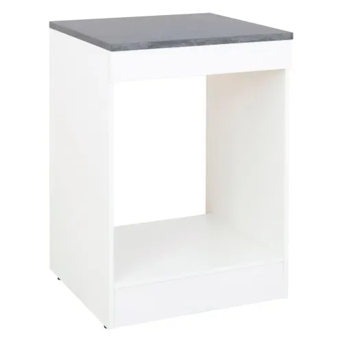 Bas four 60 cm ELSA blanc vue 3/4