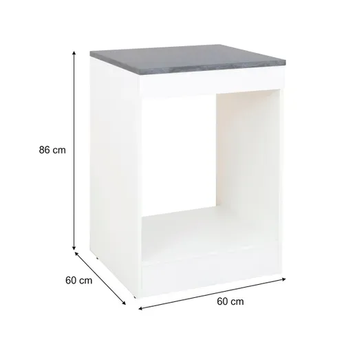 Bas four 60 cm ELSA blanc