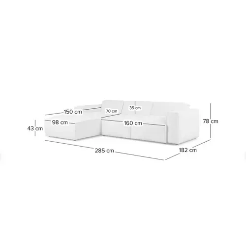 Canapé D’angle Luxor L Droit Convertible Avec Coffre – Salon Moderne, Lit D’appoint, Tissu Noir