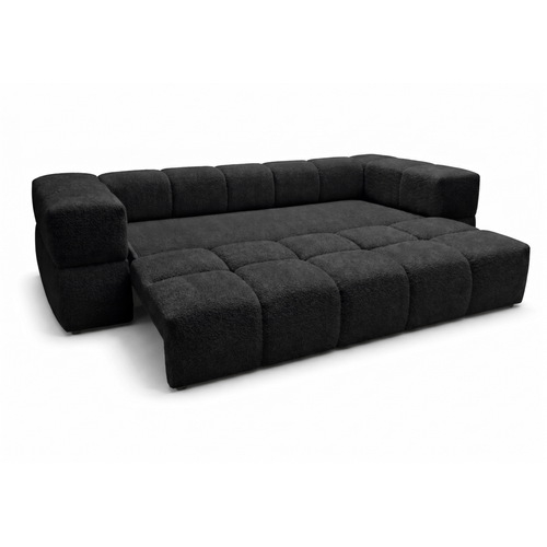 Canapé Bubble Valley 3 Places Convertible – Noir Tissu Bouclé Luxueux, Design Moderne