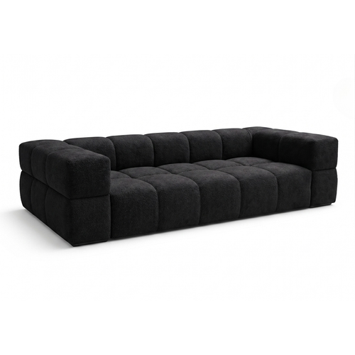 Canapé Bubble Valley 3 Places Convertible – Noir Tissu Bouclé Luxueux, Design Moderne