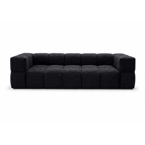 Canapé Bubble Valley 3 Places Convertible – Noir Tissu Bouclé Luxueux, Design Moderne