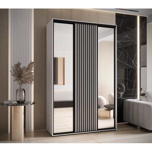 Armoire Lanko 2 à Portes Coulissantes 235,2/150/60 3 Portes (blanc/blanc)