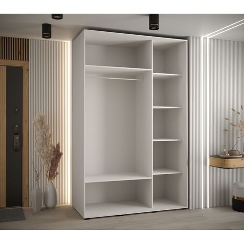 Armoire Lanko 2 à Portes Coulissantes 235,2/150/60 3 Portes (blanc/blanc)