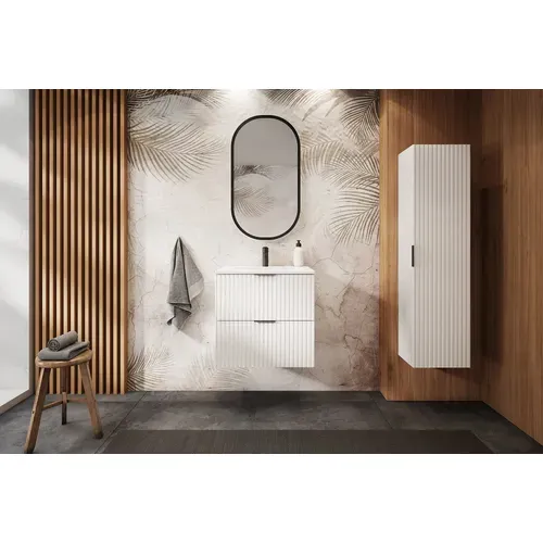 Meuble De Salle De Bain Suspendu Sous Lavabo Adel Blanc 60 Cm