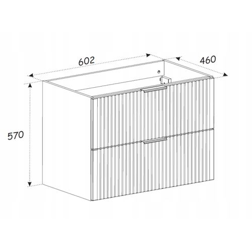 Meuble De Salle De Bain Suspendu Sous Lavabo Adel Blanc 60 Cm