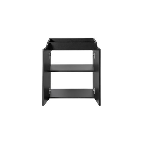 Meuble Suspendu Sous Vasque Avec Les Portes Nova Noir 50 Cm