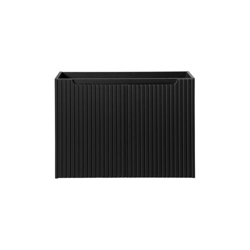 Meuble Suspendu Sous Vasque Avec Les Portes Nova Noir 80 Cm