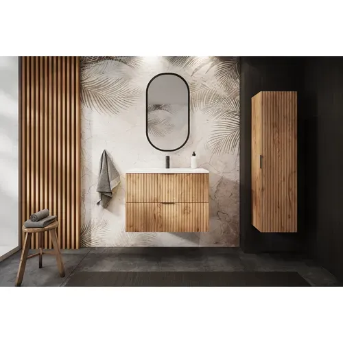 Meuble Suspendu Sous Vasque Flow Chêne 80 Cm