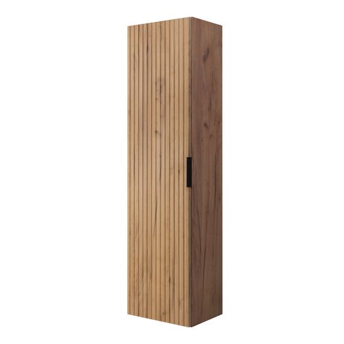 Meuble Colonne Suspendu De Salle De Bain Flow Chêne 35 X 136 Cm