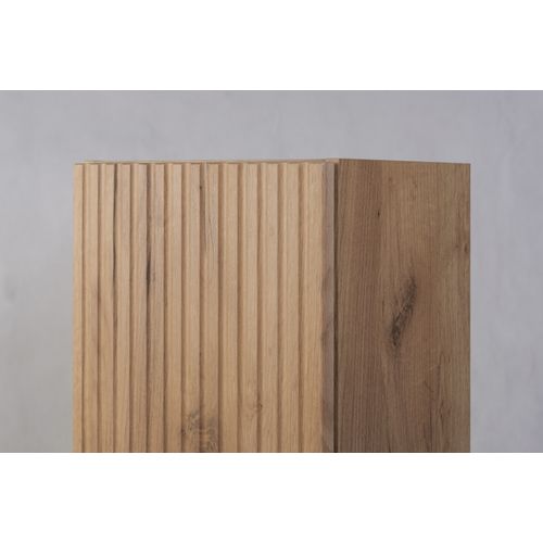 Meuble Colonne Suspendu De Salle De Bain Flow Chêne 35 X 136 Cm