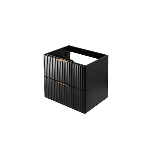 Meuble Suspendu Sous Vasque Flow Noir  60 Cm