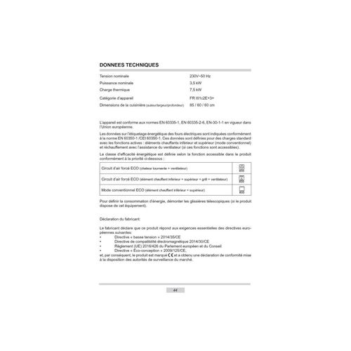 Cuisinière gaz Acm 6004 Vb