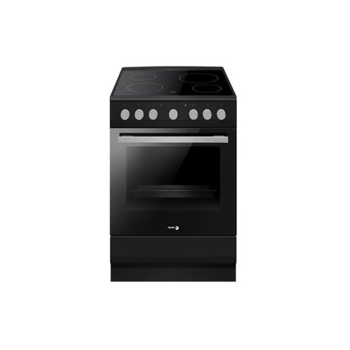 Cuisinière Vitrocéramique 62l 4 Feux Noir Mat - Facv203n