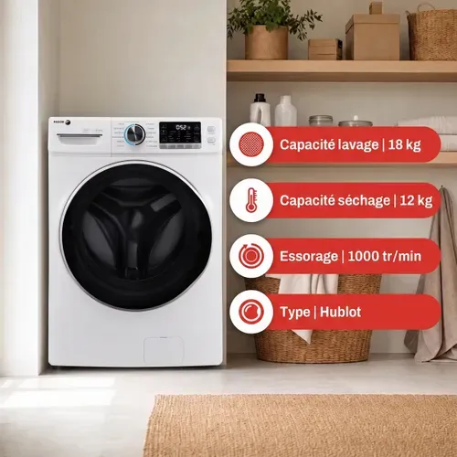 Lave-linge hublot FAGOR FLF1810DIW 18kg Blanc