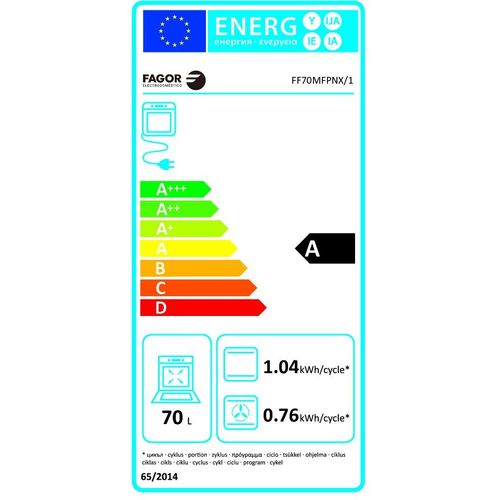 Four encastrable Multifonctions 70l Pyrolyse Inox - Ff70mfpnx1