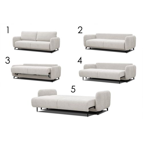 Canapé Convertible 3 Places Tissu écru - Drake