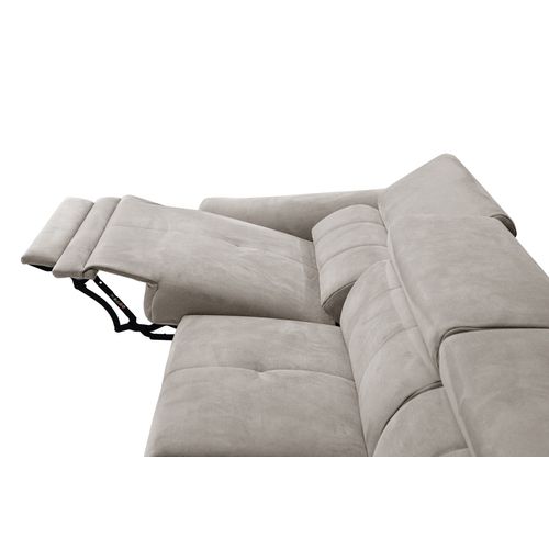 Lars Canapé D'angle  Droit 5 Pl, 1 Relax, Appuis-tête Réglables ; Beige