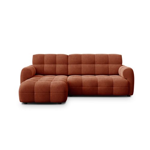 Canapé D'angle Gauche 3 Places Mellow, Tissu Orange