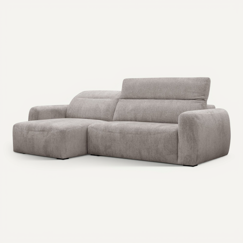 Canapé D'angle 4 Places Nero, Tissu Beige
