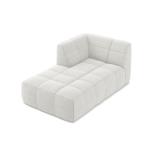 Méridienne Gauche Aloha En Tissu Bouclette Blanc - Canapé BUT