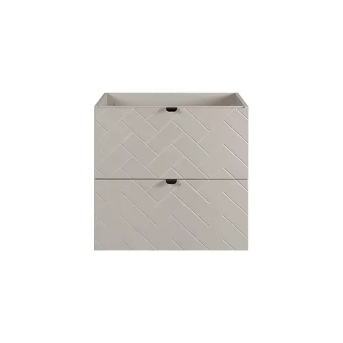 Meuble Sous Vasque Madis Cachemire 60 Cm Avec Le Plan Chêne