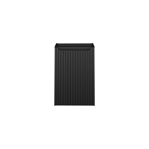 Meuble Bas De Salle De Bain Avec Panier à Linge Et Plan Nova Noir 40 Cm