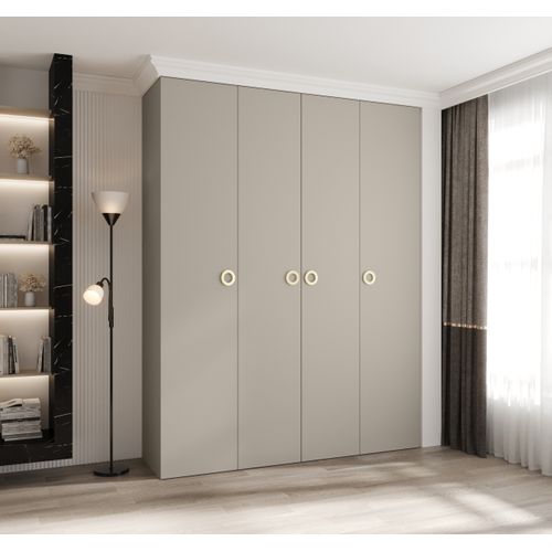 Armoire 4 Portes Como 1 245.5/190/50 (cachemire/or)