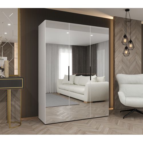 Armoire à Portes Battantes Marbella 3 202/150/52 3 Portes (blanc/noir)