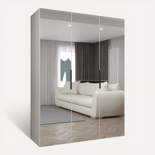 Armoire à Portes Battantes Marbella 3 202/150/52 3 Portes (blanc/noir)