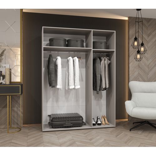 Armoire à Portes Battantes Marbella 3 202/150/52 3 Portes (noir/beige)