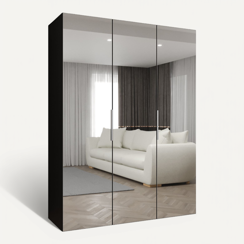 Armoire à Portes Battantes Marbella 3 202/150/52 3 Portes (noir/beige)