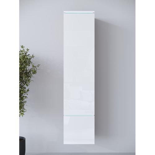 Meuble Veve 01 Avec éclairage LED / Blanc / Blanc Brillant