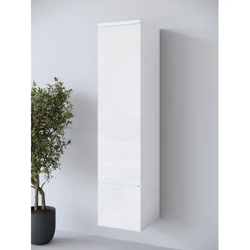 Meuble Veve 01 Avec éclairage LED / Blanc / Blanc Brillant