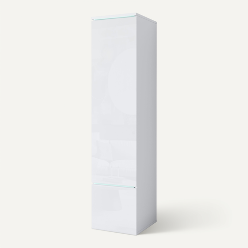 Meuble Veve 01 Avec éclairage LED / Blanc / Blanc Brillant