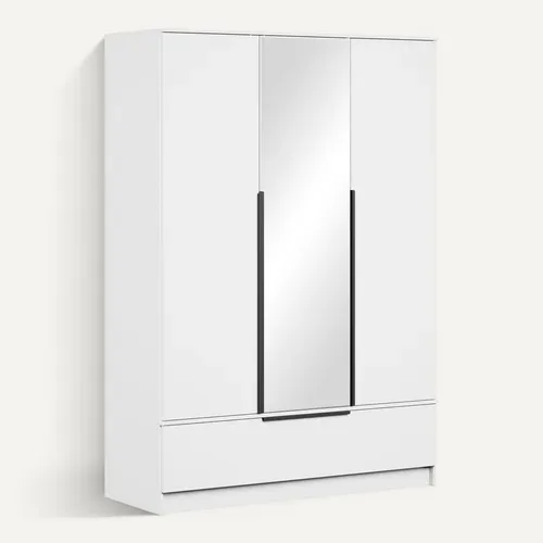 Armoire Split 3d Avec étagères Supplémentaires, Blanc Mat