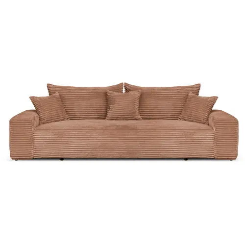 Canapé Convertible Avec Coffre Velours Côtelé Camel Cordo