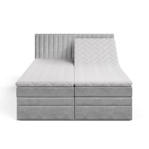 Lit Boxspring 200x200 Cm Adèle Ensemble De Matelas Et Sommier Relaxation Électrique
