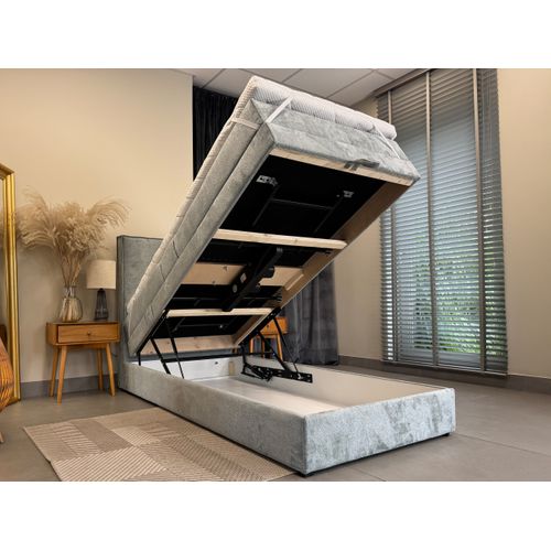 Lit 80x200 Sorrento - Ensemble Relaxation Électrique En Tissu Beige