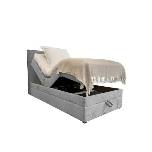 Lit Adulte 120x200 Sorrento - Ensemble Relaxation Électrique En Tissu Gris Clair