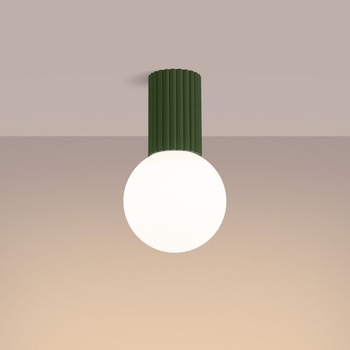 Plafonnier Halo Vert Olive Ip44