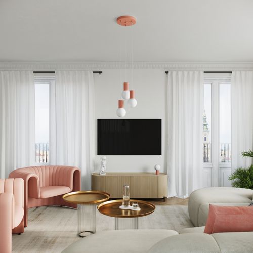 Lampe Pendante Halo 3p Peach