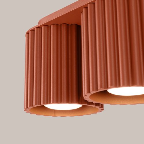 Plafonnier Aura 2 Rouge Ochra Gu10