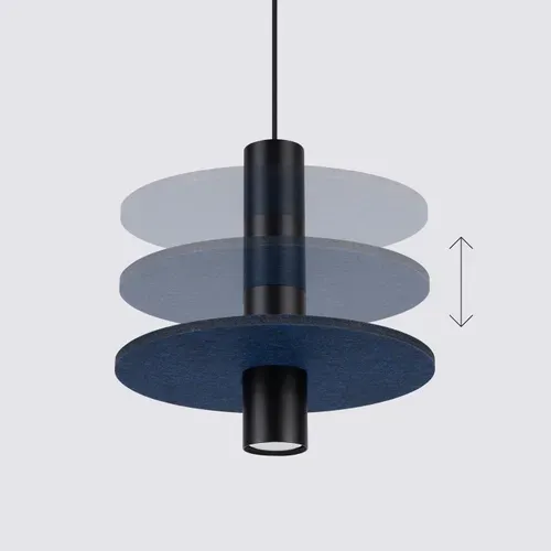 Lampe Suspendue Pelta 1 Noir/marine